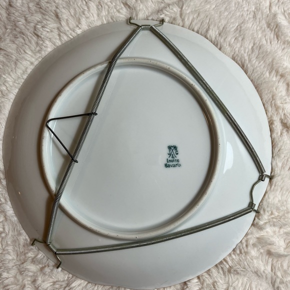 Vintage hand painted porcelain plate wall decor by J&C Louise from Bavaria. 9x1 - Picture 2 of 3